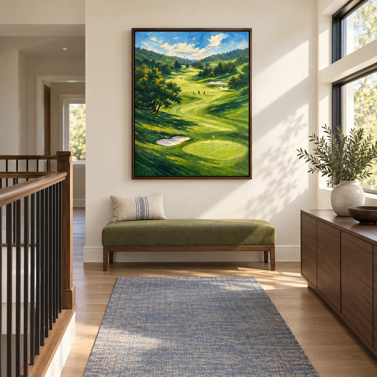 green valley fairways displayed in a upstairs landing