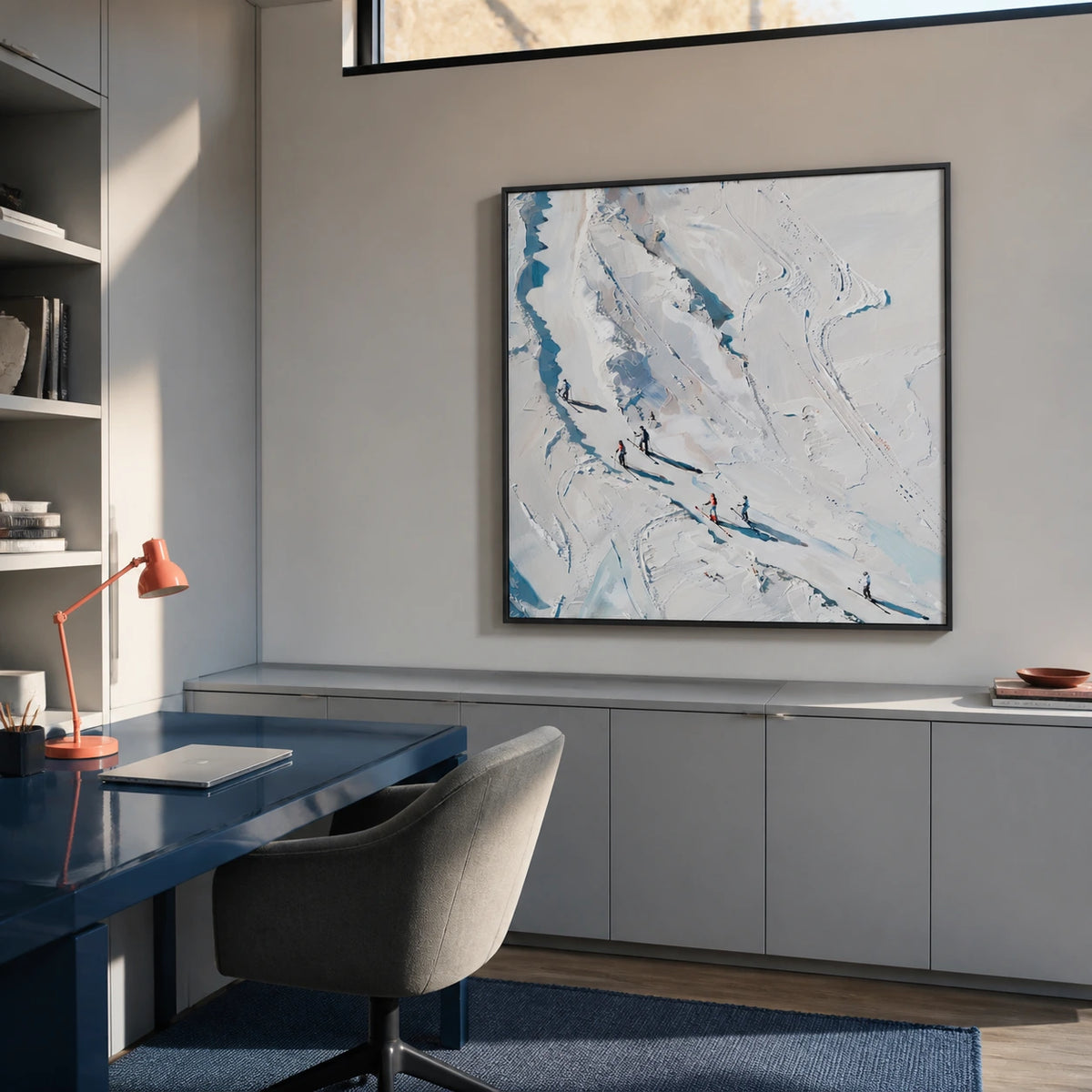 alpine drift displayed in a home office