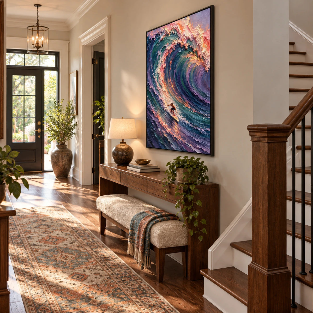 pastel breaker displayed in a entry hall