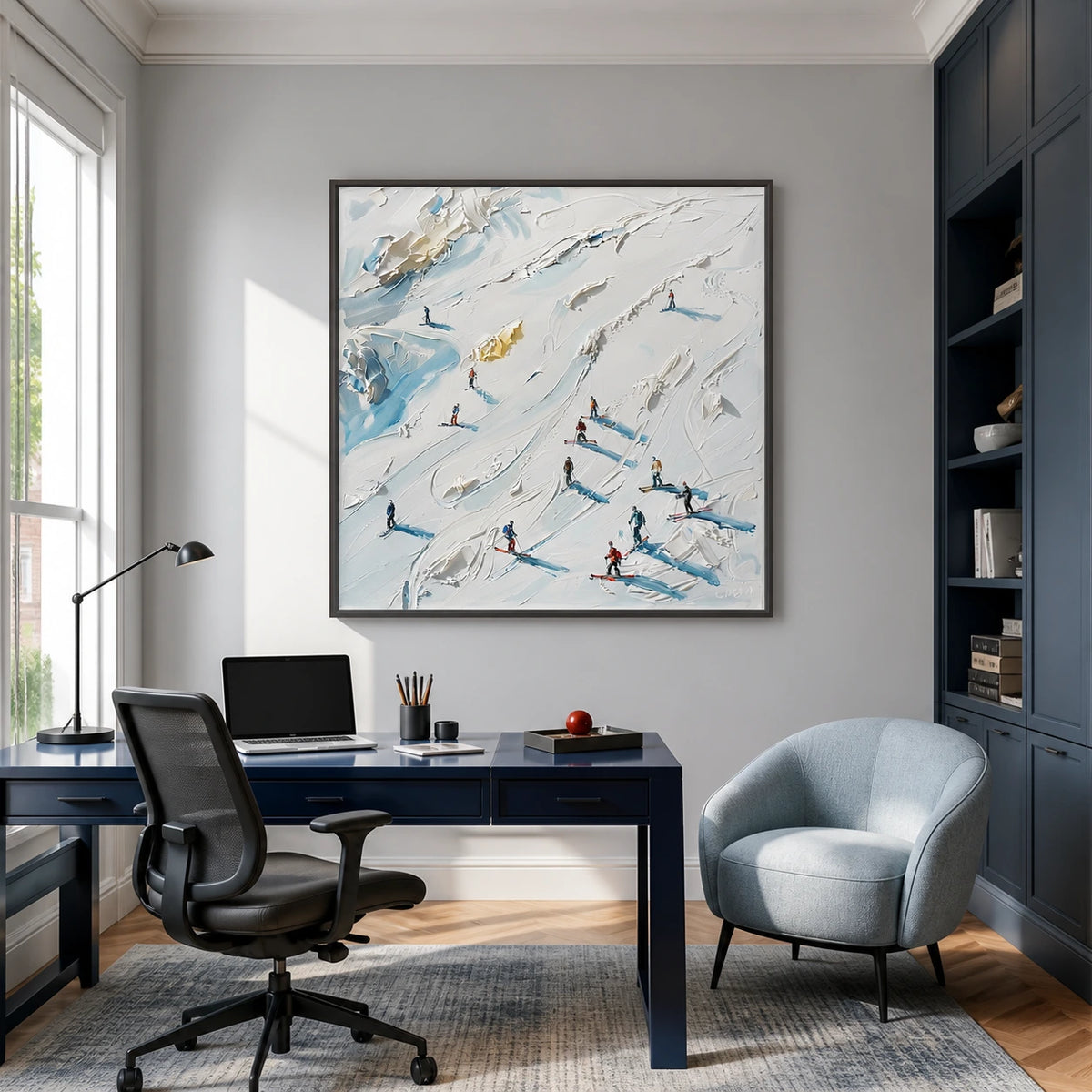 alpine crossings displayed in a home office