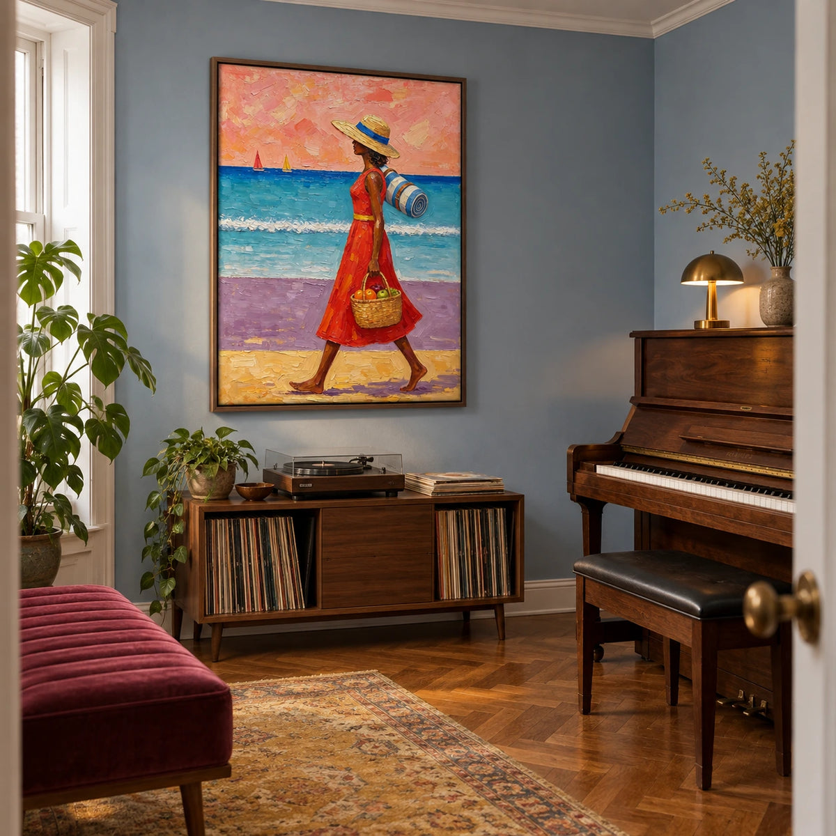 coastal stroll displayed in a music room