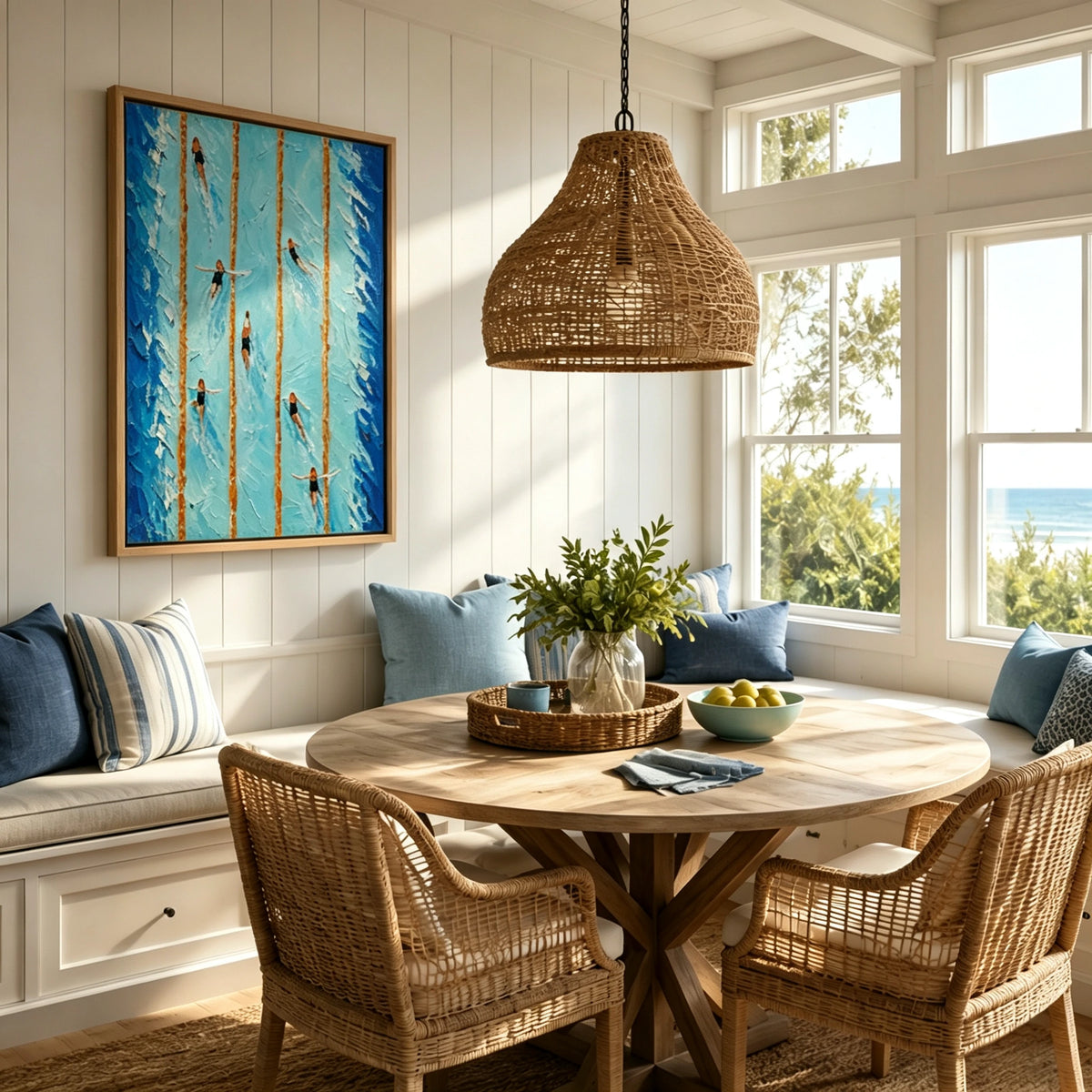 poolside freestyle displayed in a breakfast nook