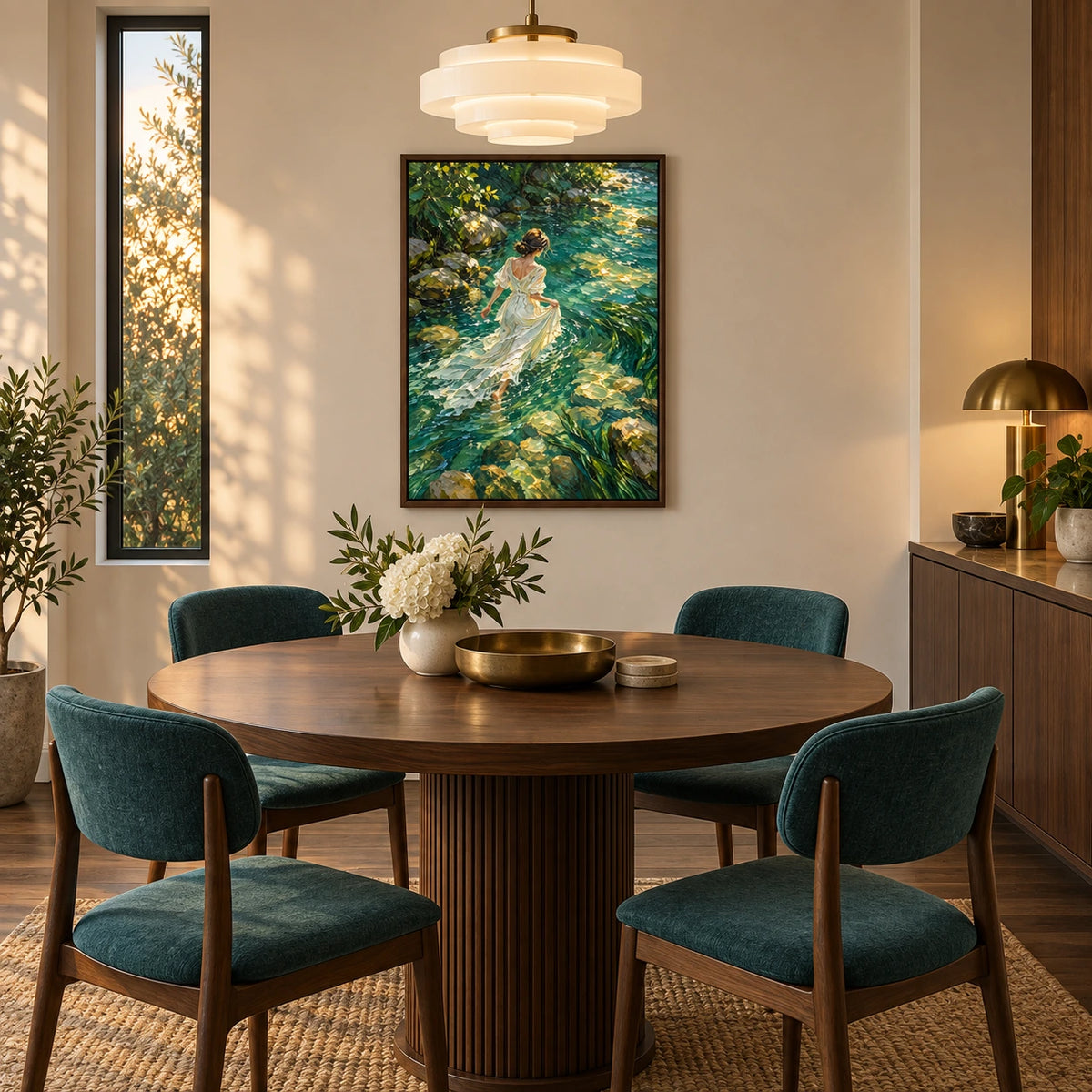 riverlight drift displayed in a dining room