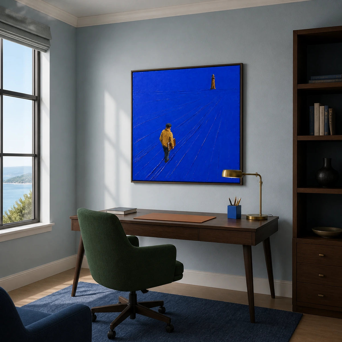 cobalt passage displayed in a home office