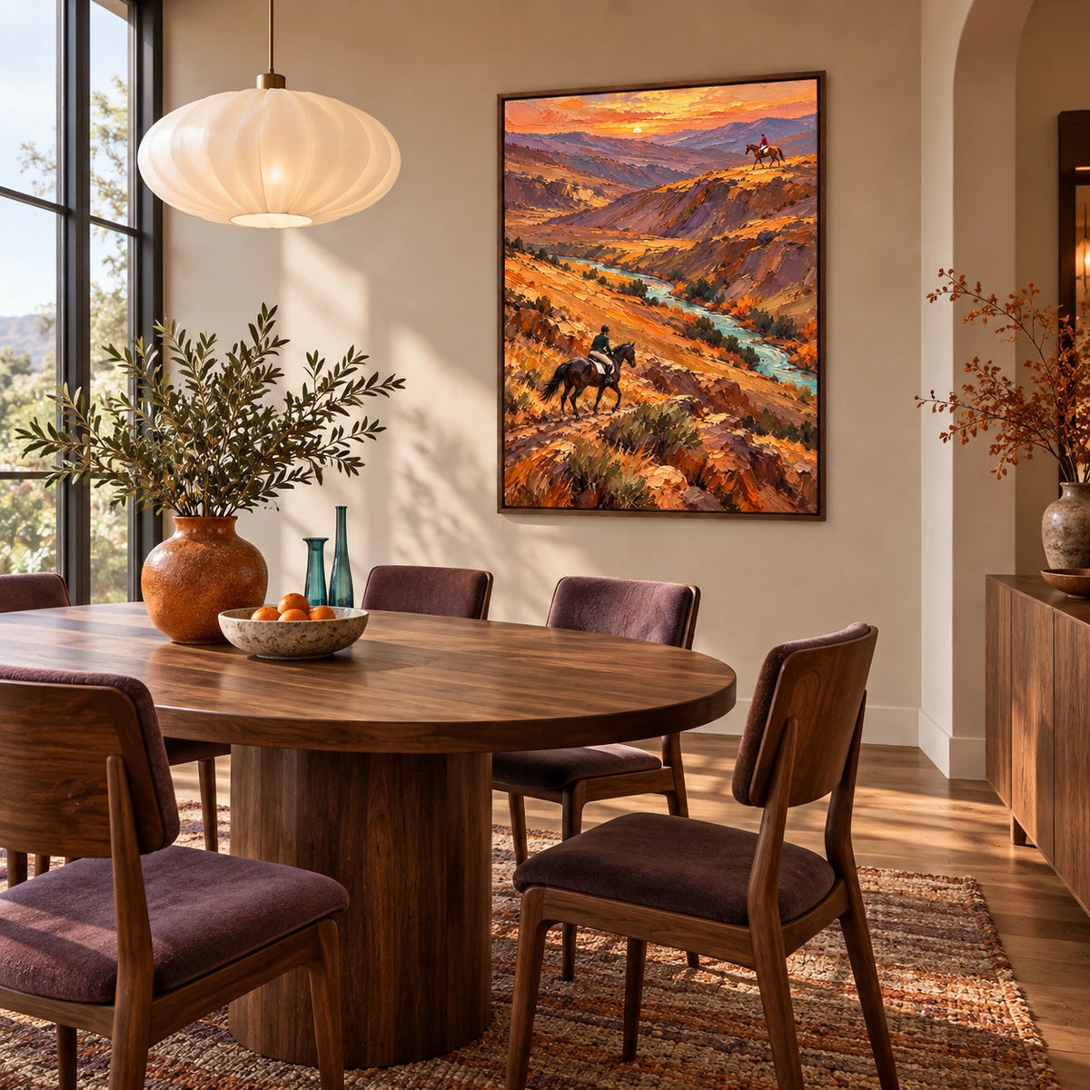 riders at golden valley displayed in a dining space