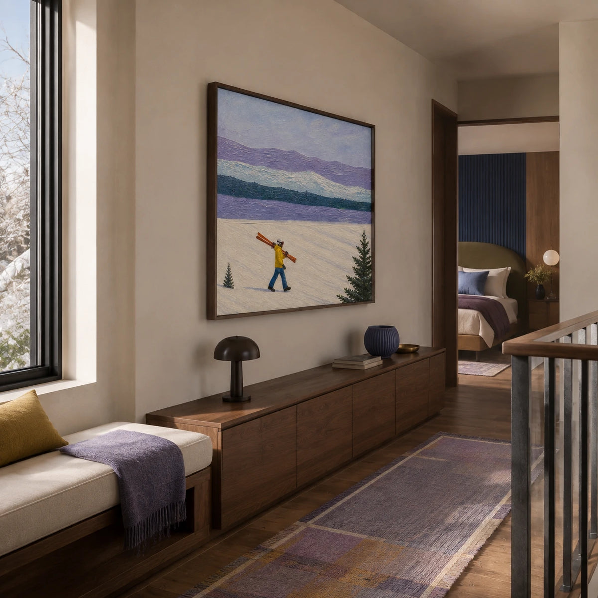 winter coast crossing displayed in a upstairs landing
