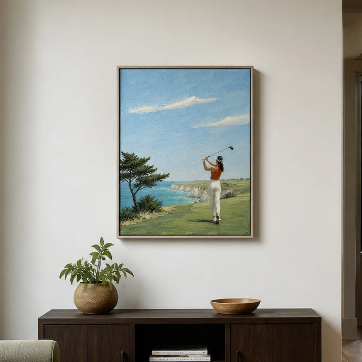 coastal follow-through displayed in a entryway