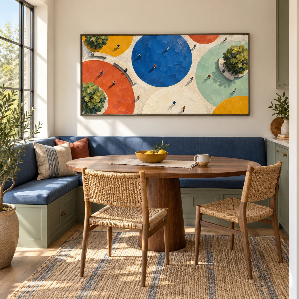 walking through color displayed in a breakfast nook