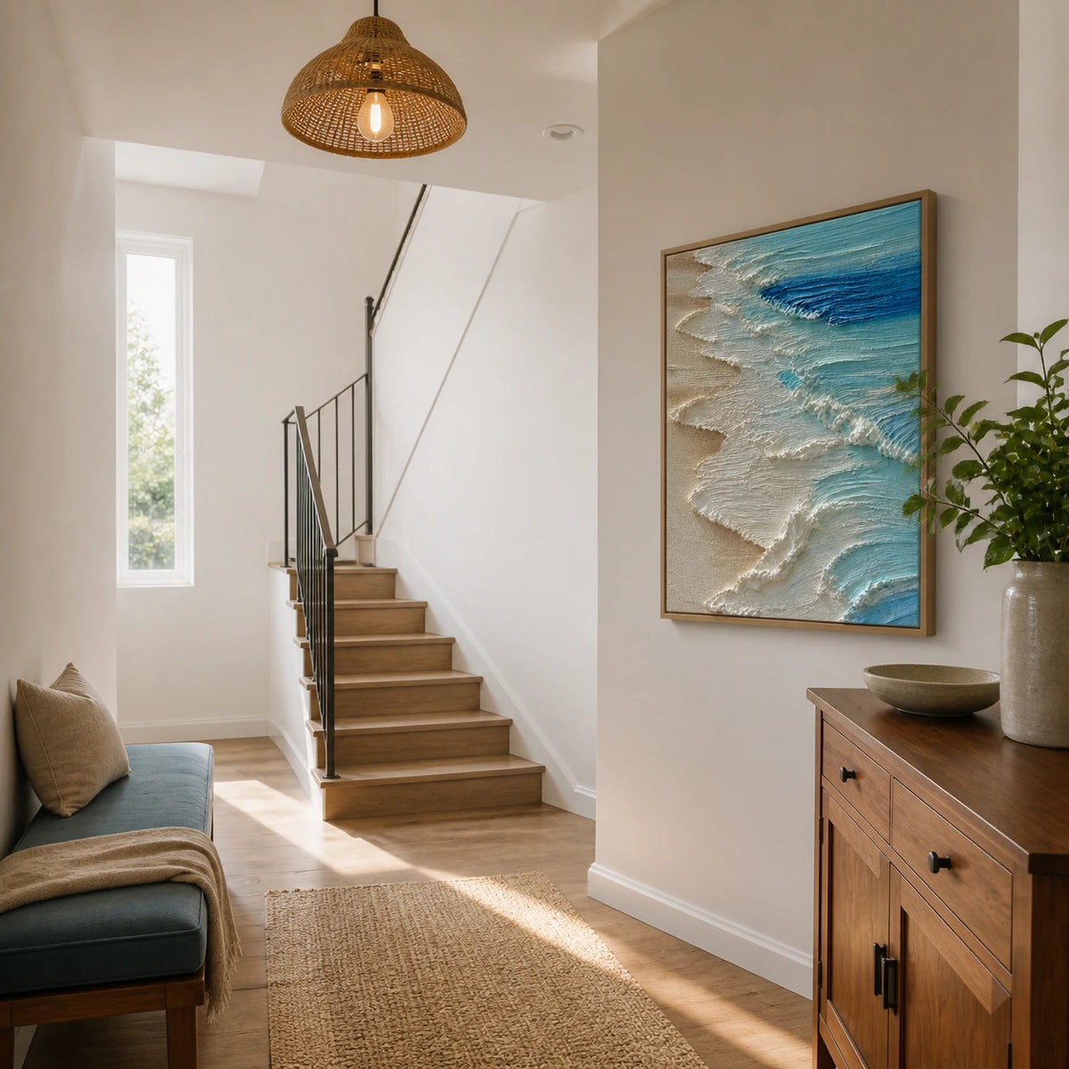 tidal rhythm displayed in a entry hall