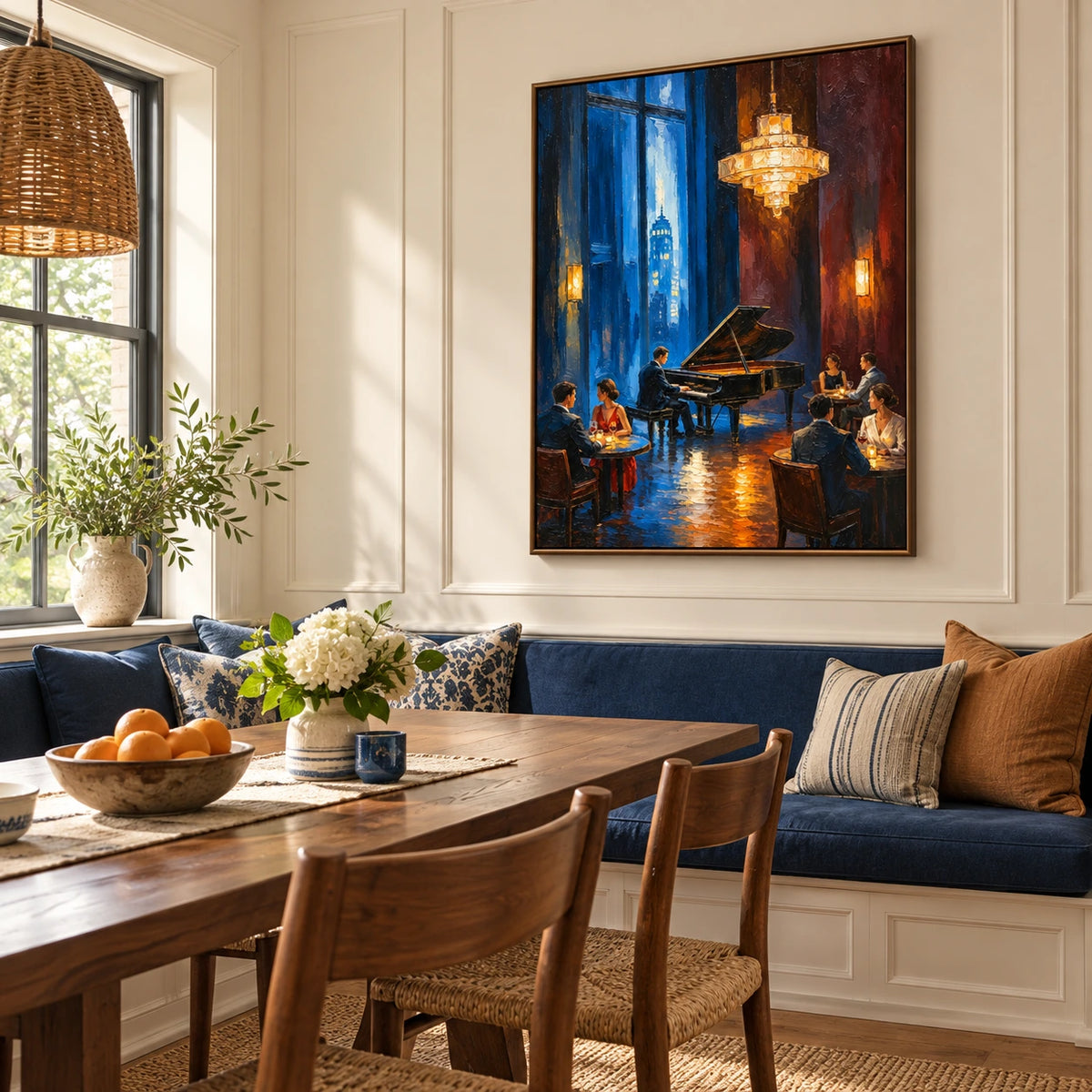 midnight piano lounge displayed in a breakfast nook