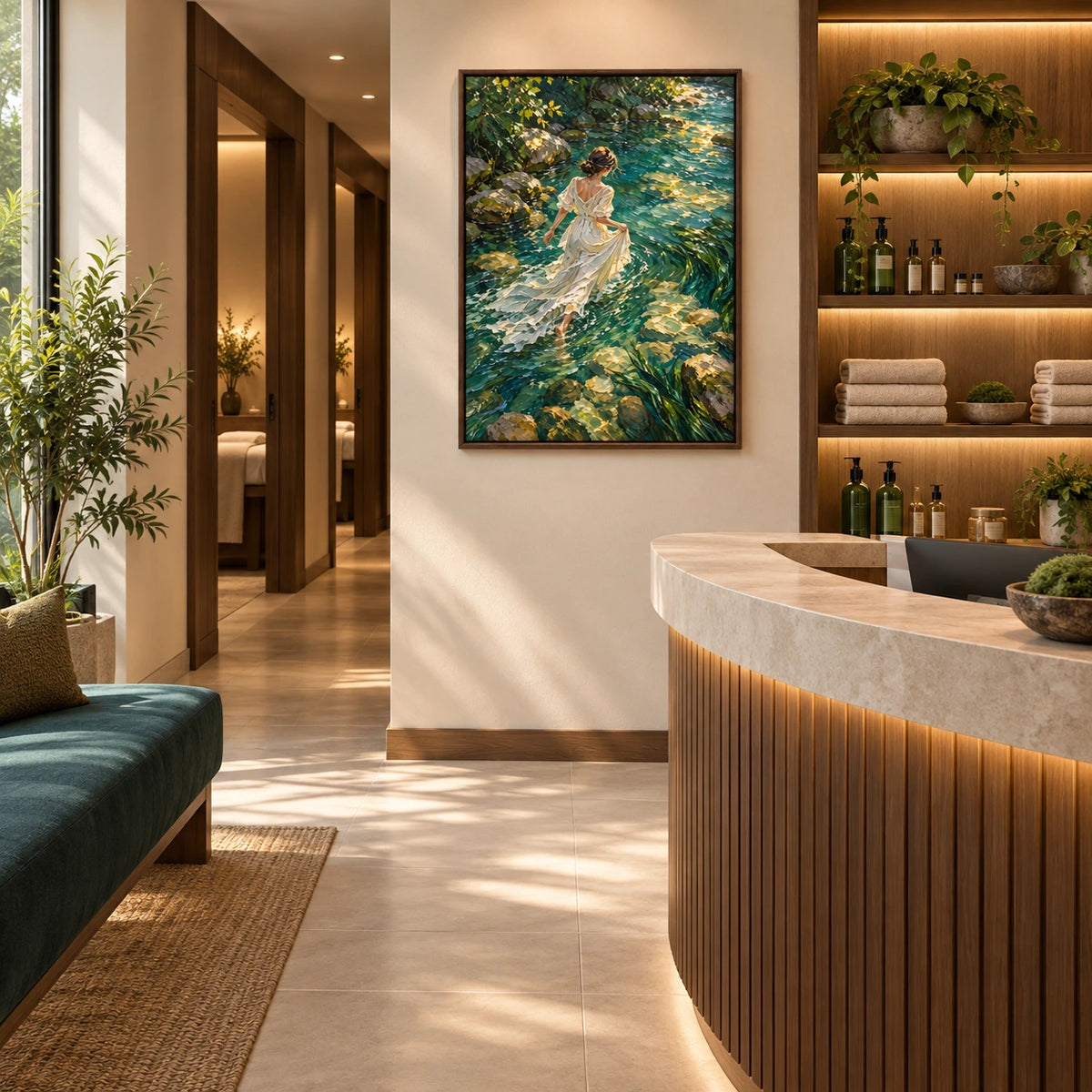 riverlight drift displayed in a spa reception