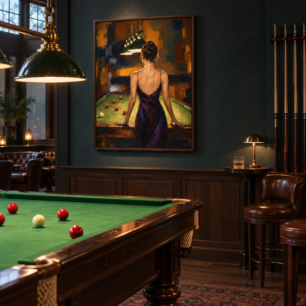 midnight billiards displayed in a billiards club