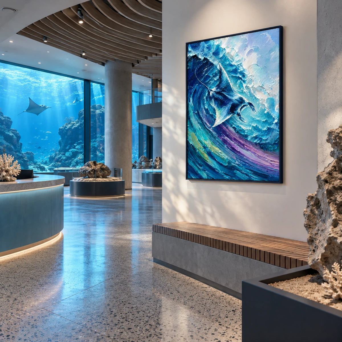 loading tide displayed in a ocean discovery center