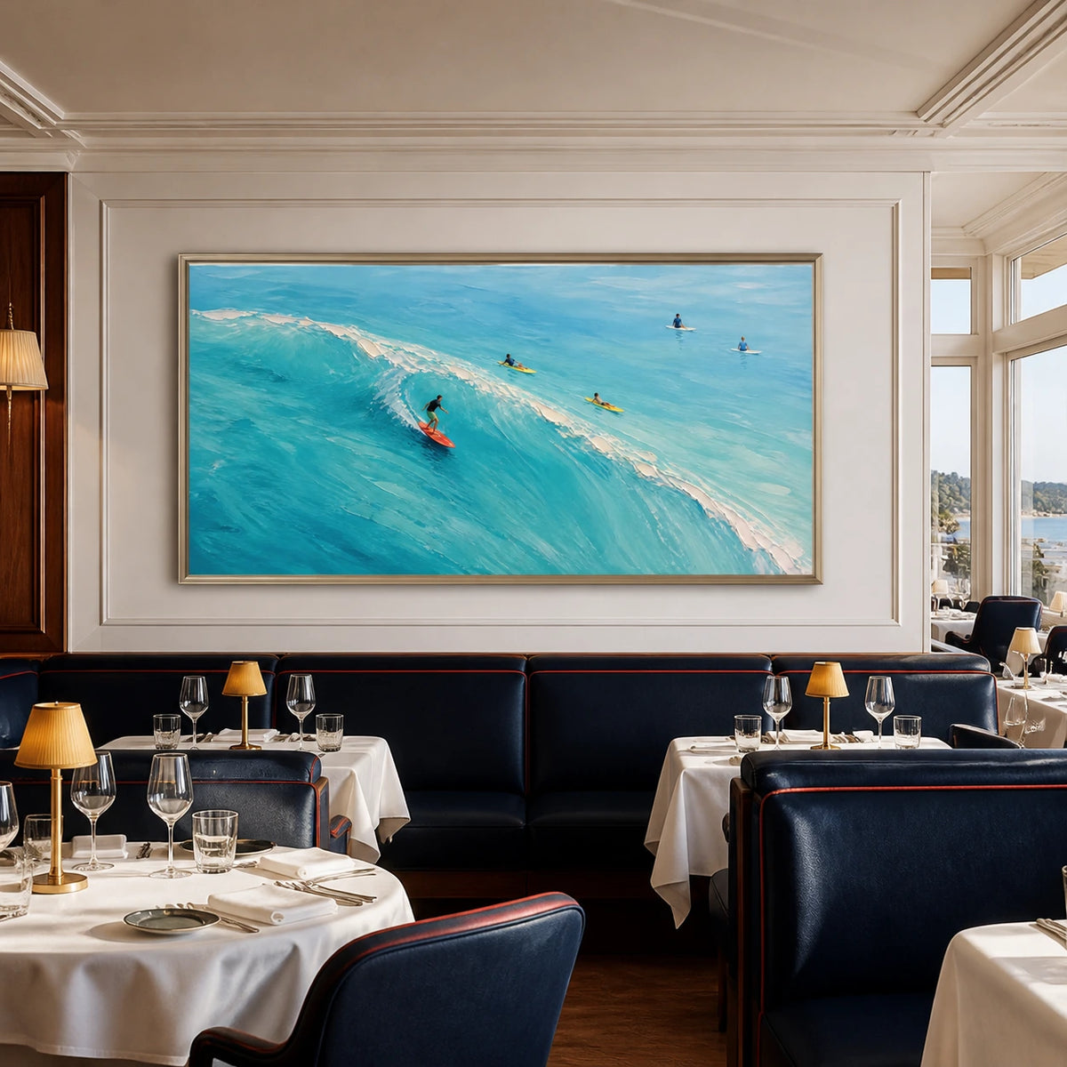 bluewater break displayed in a coastal club dining